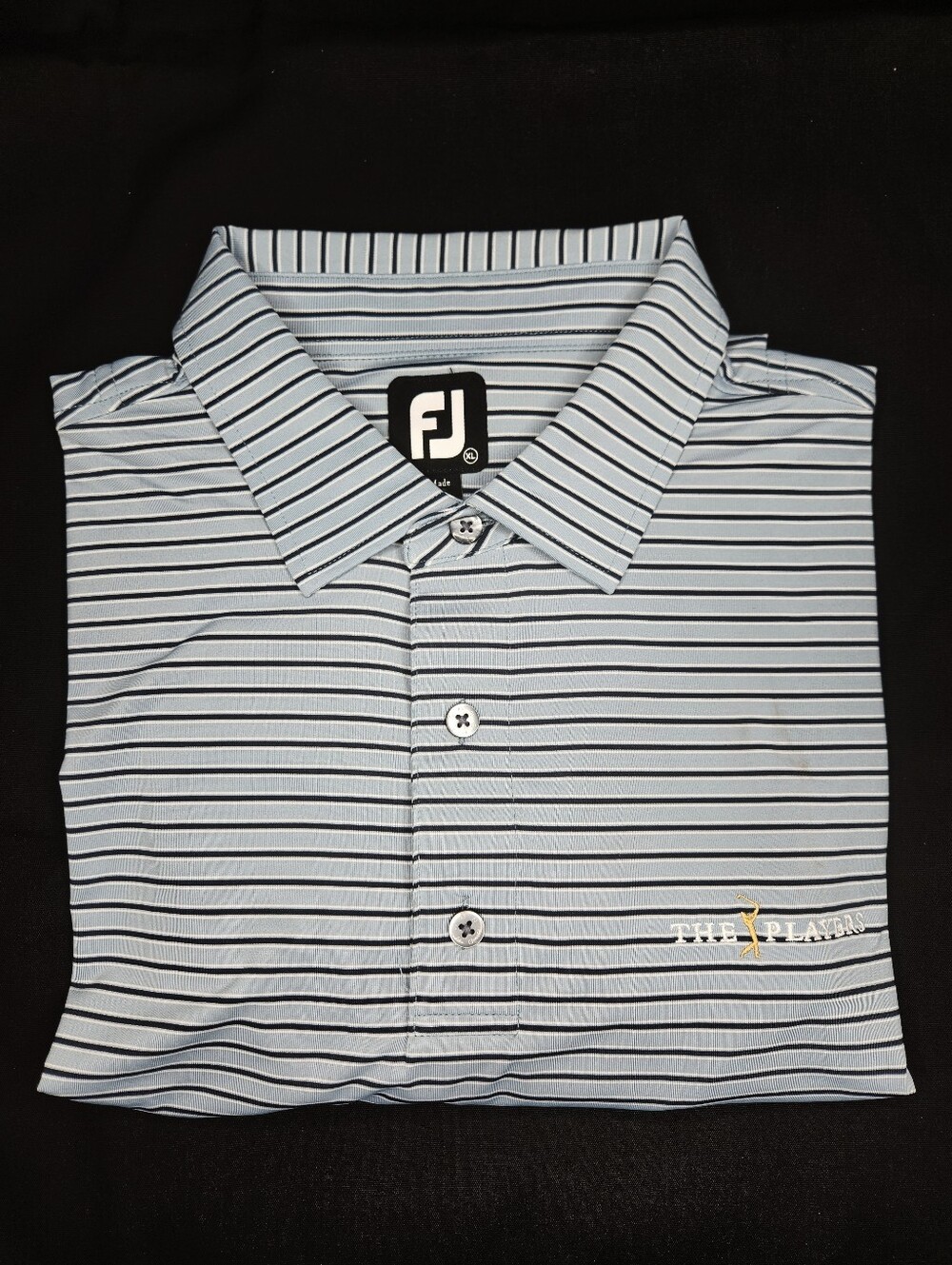 Footjoy Mens Blue Grey XL Polo Wuth The Players Logo